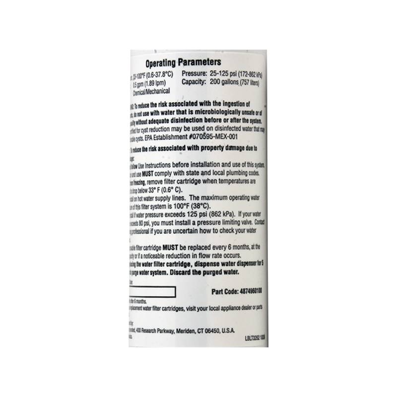 Beko 4874960100 Filtre Frigo d'Origine