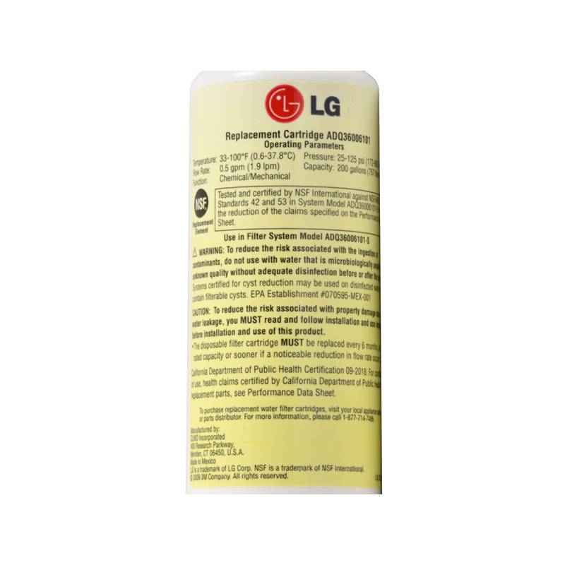 LG ADQ36006101 (LT700P) Filtre Frigo d'Origine