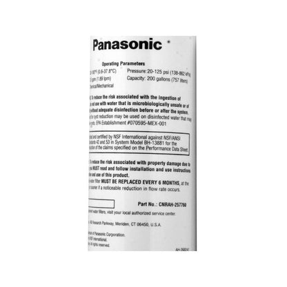 Panasonic CNRAH-257760 Filtre Frigo d'Origine