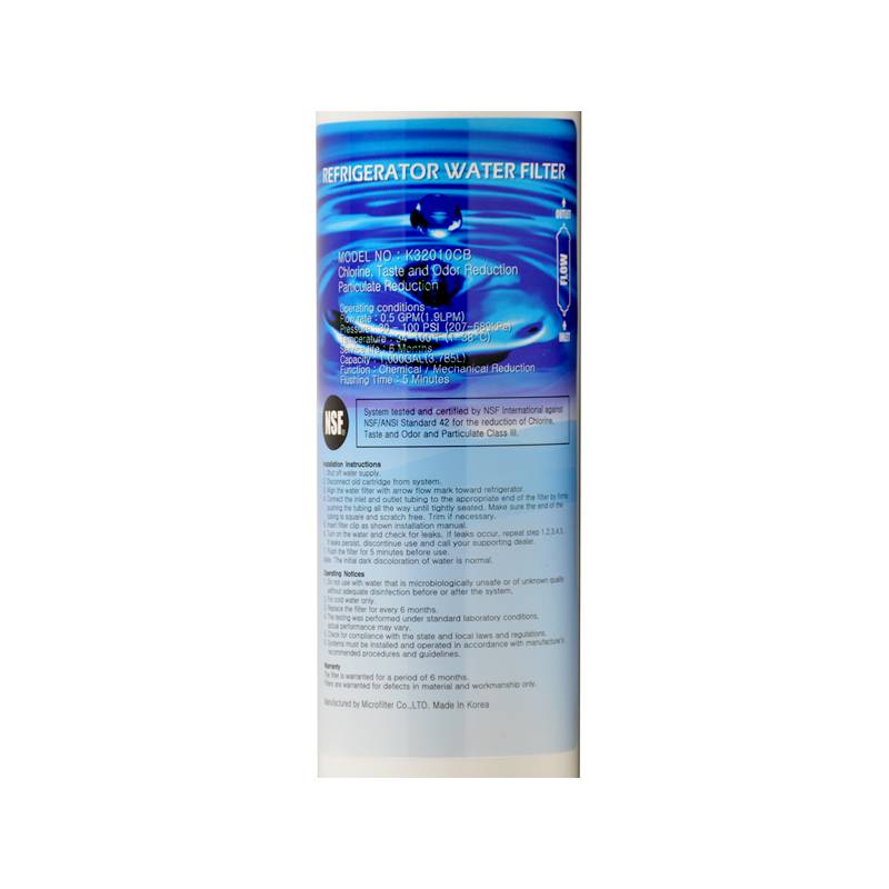 Universel K32010CB Filtre Frigo Compatible