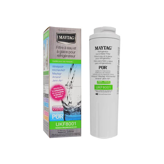 Cartouche de filtre à eau Maytag UKF8801 pour réfrigérateur