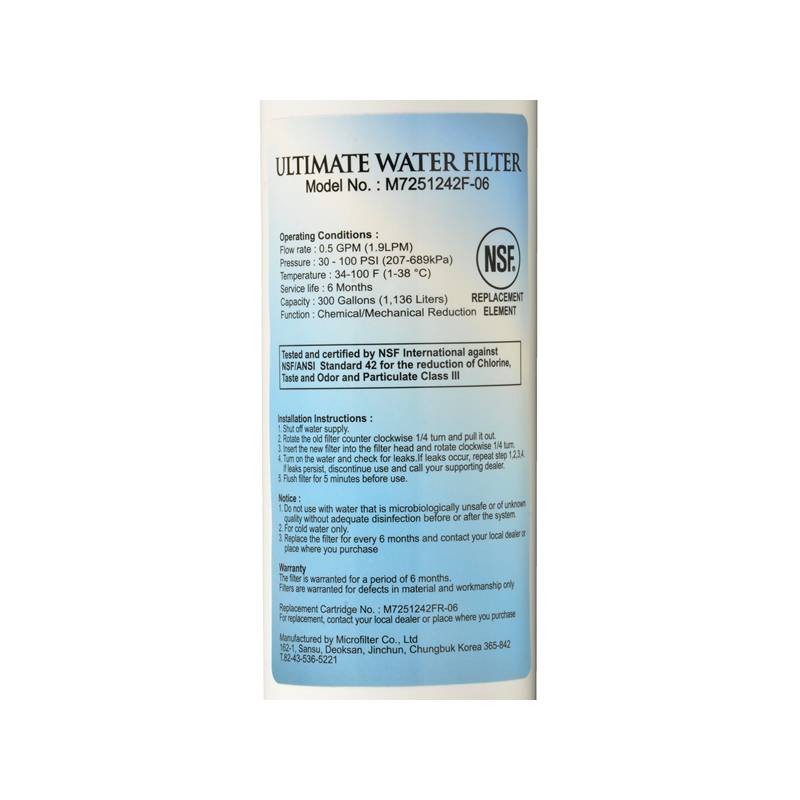 LG Ultimate M7251242F06 Filtre Frigo Compatible
